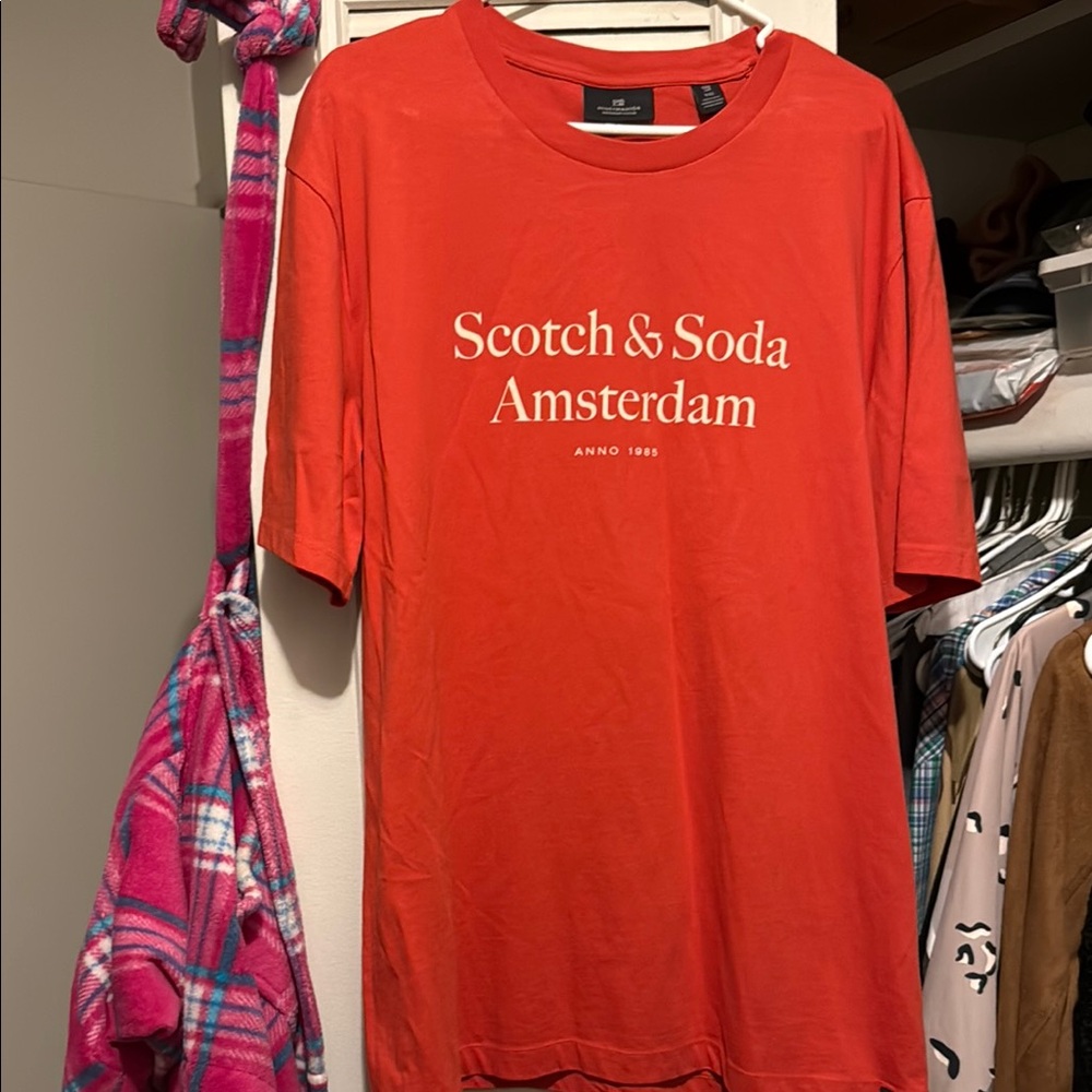 Scotch & Soda Bold Orange Short Sleeve Tee